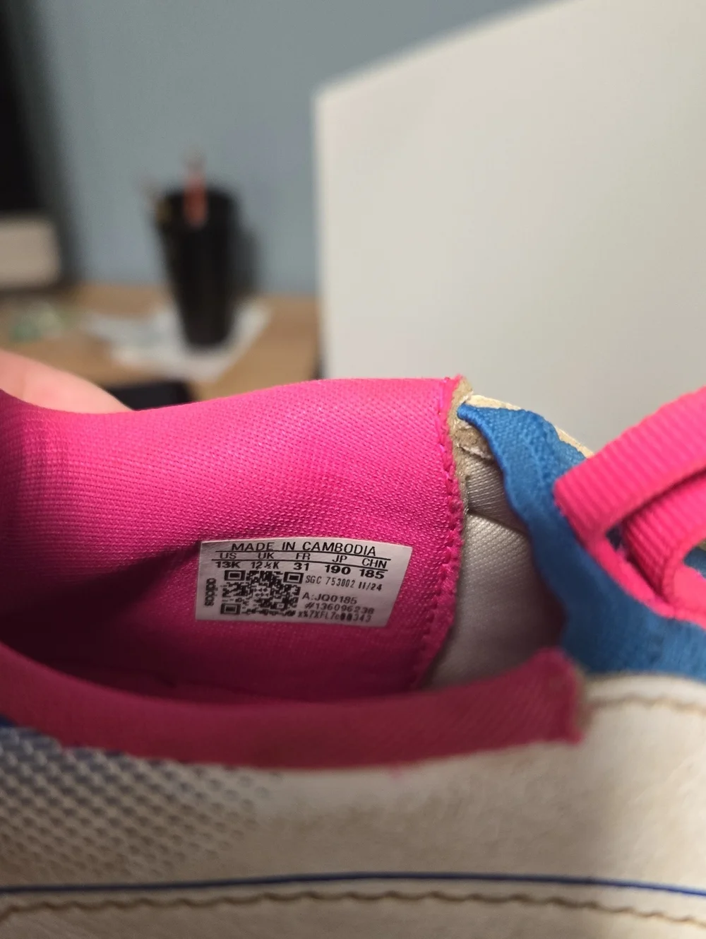 adidas girls size